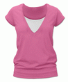 Kojící tričko KARLA, krátký rukáv, růžová L/XL