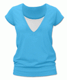 Kojící tričko KARLA, krátký rukáv, tyrkysová L/XL